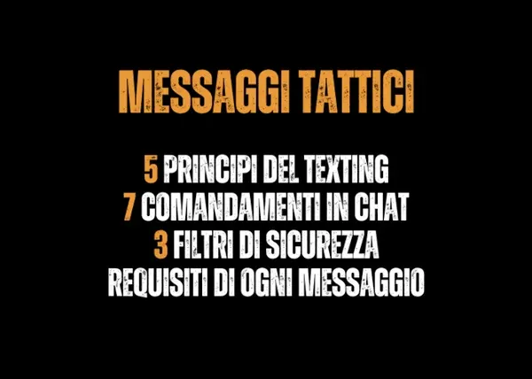 Messaggi Tattici + Bonus – Metodo Bad Boy